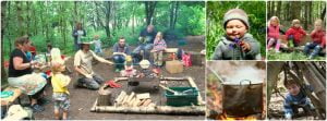 forest kindergarten and parent & toddler group outdoors