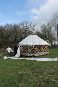 Yurt Raising at Denmark Farm Eco Cmpsite