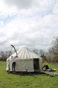 Yurt Raising at Denmark Farm Eco Cmpsite