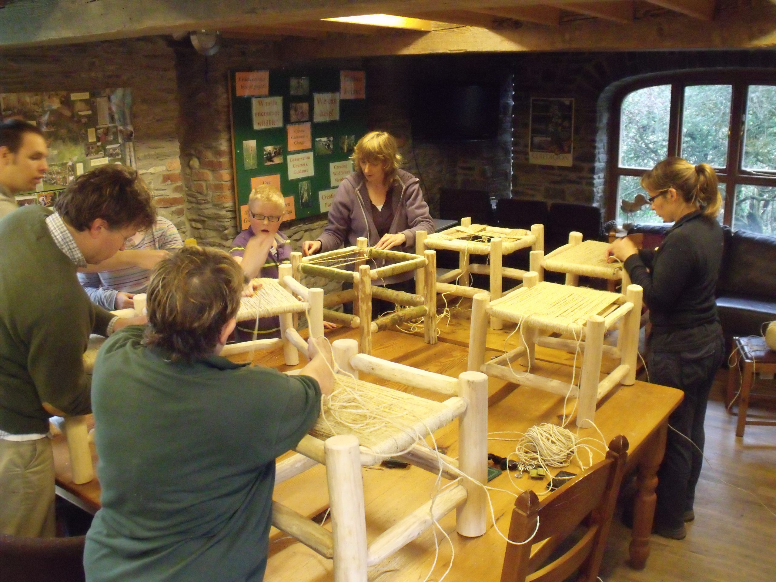 Rustic Stick Stool in a Weekend