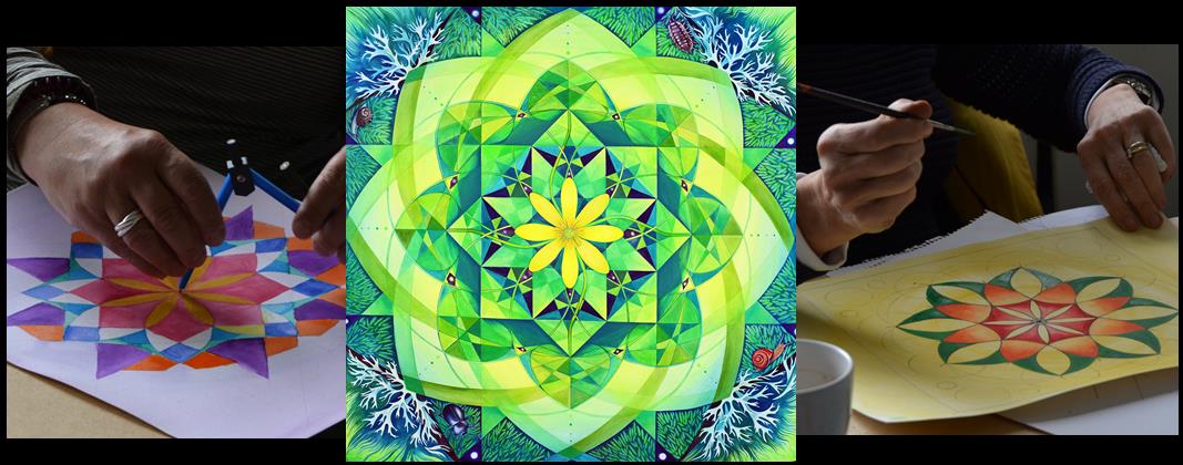 'Emerging' ~ Spring Mandala Painting - 1 Place Left